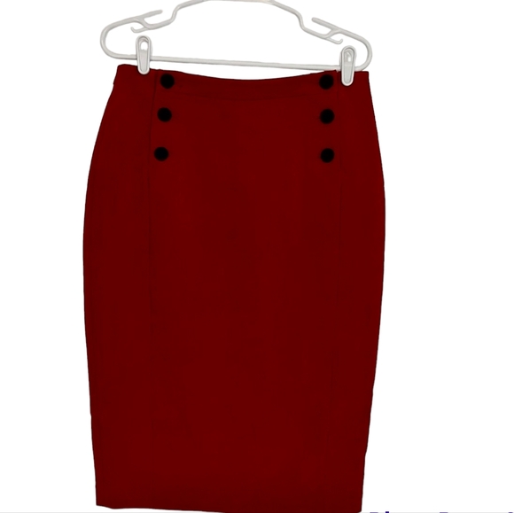 FRNCH Dresses & Skirts - FRNCH  Side Button Pencil Skirt 